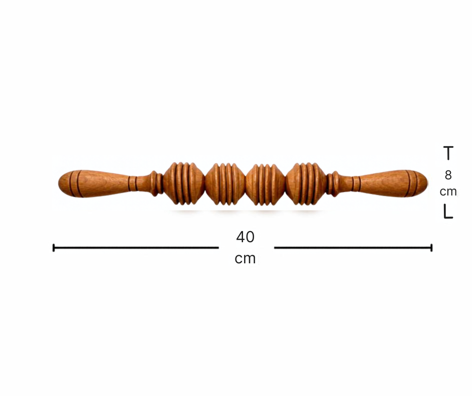 4-Roller Wooden Body Massager