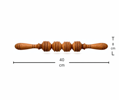 4-Roller Wooden Body Massager