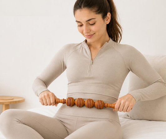 4-Roller Wooden Body Massager